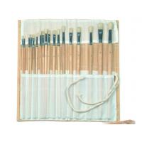 China Natural Color Bamboo Brush Holder Useful Tools , Artist Brush Roll Case 41.5 * 56cm on sale