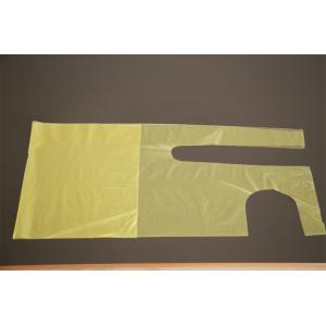China Yellow / Blue Disposable Chef Aprons , HDPE LDPE Embossed Textured Apron supplier