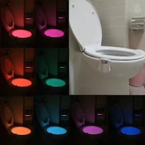 8 Colors Battery Powered Toilet Led Nightlight Motion Activated Led Night Light Bowl Lightbowl Led Lamp