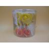 Round shape Assorted fruit Flavor Round Flat Large Swirl Lollipops / Hard Candy