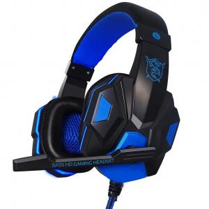 3.5mm Stereo Wired Gaming Headsets Headphone With Mic Wired Volume Control