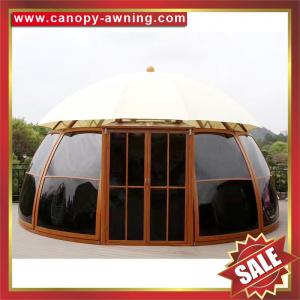 Hot sale outdoor garden alu aluminium pc polycarbonate gazebo pavilion sunroom sunhouse cabin shed tent dome kits