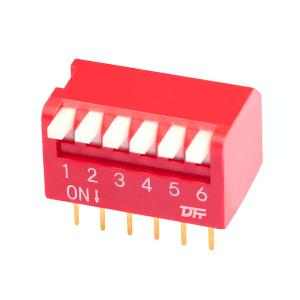 2 - 12P DIP Switch Pitch Piano Type With 2000 Cycles Electrical Life