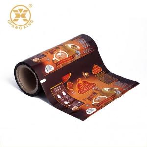 China PE PET Heat Seal Coffee Packaging Bags Food Grade Plastic Packaging Film Roll supplier