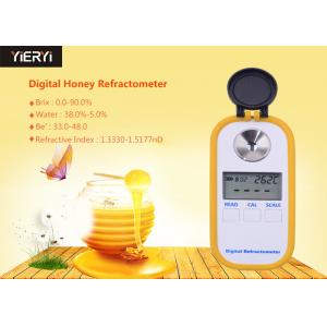 Portable Propylene Glycol Refractometer , Digital Honey Refractometer 0-90% Brix