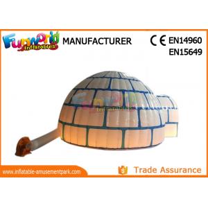 China PVC Coated Nylon Blow Up Dome Tent Marquee / Inflatable Igloo With LED Lighting supplier