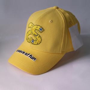 China Lemon Yellow 3D Embroidery/applique Baseball Hat Cartoon Sports Cap Hat Unisex supplier