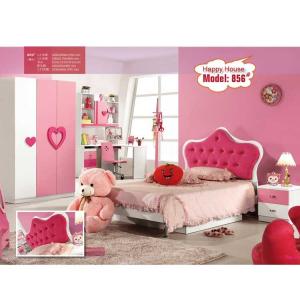 Cappellini Girls Bedroom Furniture With Desk Pink Princess Bed 1280*2050mm