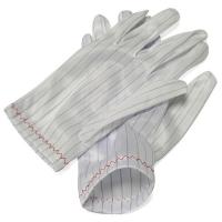 China Stripe Carbon Cleanroom ESD Antistatic Polyester Gloves on sale