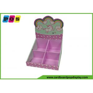 China Portable POP Cardboard Display Boxes , 4 Cells Counter Top Display For Kids Necklace CDU072 supplier