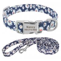 China Odm Oem Personalized Dog Collars And Leashes With Name Plate on sale