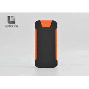 Black + Orange Car Jump Start Battery , Super Slim Car Battery Power Bank 12000mah 400AMP
