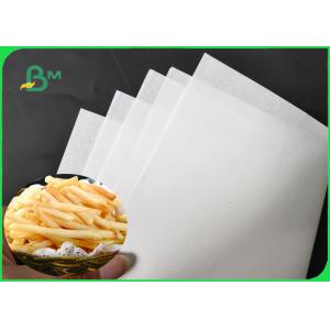 China 1200MM 30GSM - 60GSM White French Fries Wrapping Paper 10 / 15GSM PE Coated supplier