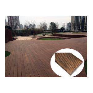 Natural Bamboo Outdoor Interlocking Tiles , Waterproof Patio Deck Tiles