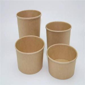 China Custom Print Eco-friendly Disposable Food To Go Packaging Container Kraft Paper Rice Soup Cup Take Away Salad Bowl supplier