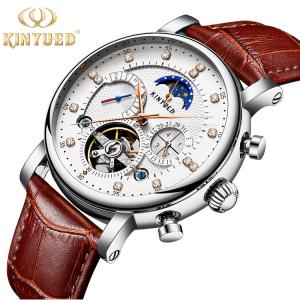 KINYUEDの注文のロゴの人は自動機械腕時計の中国の機械腕時計の動きを見る