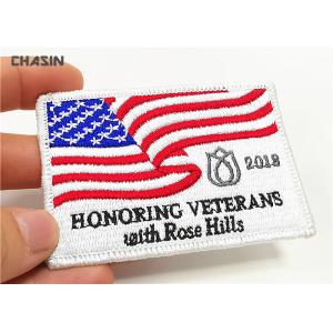 China American Flag Military Style Patches Embroidered For Army Uniform 5cmX8cm supplier