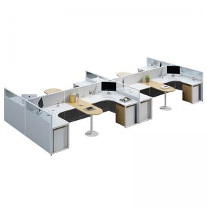 ISO9001/ISO14001 Certified Modern Office Table Workstation for 4 Person Workstation
