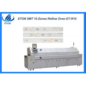 China 10 heating zones Lead-free solder  50-700mm  PCB width Reflow oven machine supplier