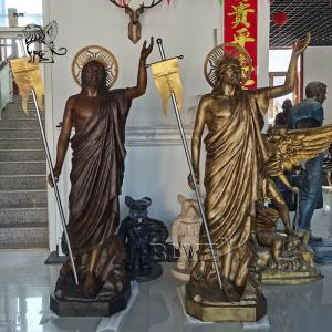 Brass Bronze Jesus Statue Christ God Sculpture Life Size Church Religious Metal Outdoor