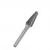 China Rotary File Solid Tungsten Carbide Burrs Double Cut Rounded Cone Shape wholesale