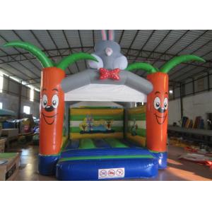 China Bounce House With Slide 0.55mm Pvc Tarpaulin , Indoor Inflatable Bounce House supplier