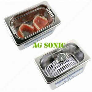 800ml Dental Sonic Bath Cleaner With SUS Basket , Ultrasonic Teeth Cleaning Machine