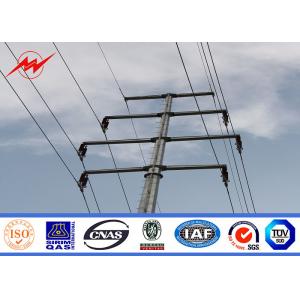 69kv Galvanized Steel Pole , Electric Power Poles With  And BV Certificate