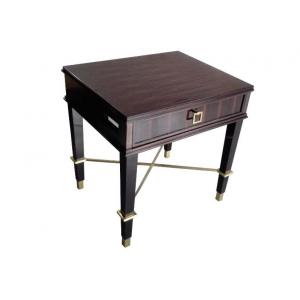 China Ebony Wood Hotel Bedside Tables Bedroom Furniture Night Stands Pu Finish supplier