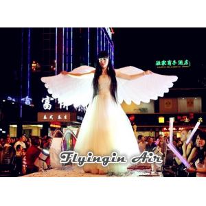 China Pure White Inflatable Angel Wings for Stage, Concert and Festival Decoration supplier