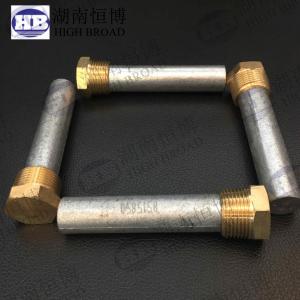 China GM and Detroit Diesel engine zinc anode rod with brozen caps , rod Shape supplier