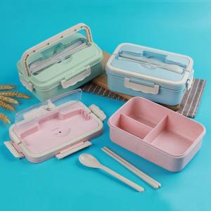 China 100% Food Grade Material Microwave Heated Biodegradable Bento Tiffin Box Food Storage Container Wheat Straw Lunch Box supplier