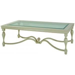 China French style wooden carved coffee table for sale , decorated with glass top supplier