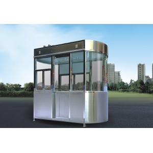 China Stainless Steel Security Guard Booths , Park Security Guard Shack supplier