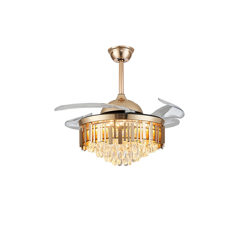 China 52In Bladeless Led Ceiling Fan Light With Retractable Blades supplier