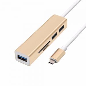 China Self Powered 5Gbps 3 Port Strip Shape Multiple USB C Hub supplier