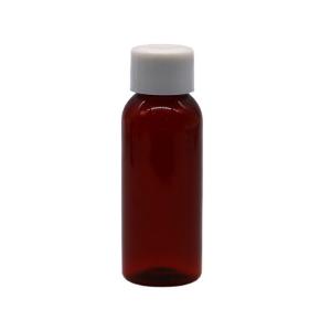 30mL PET Boston Round Slim 20-410 Syrup Plastic Bottle for Maple Syrup Screen Printed