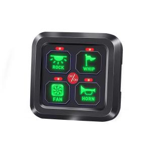 China 4 Gang Ford Switch Panel Circuit Control System Rocker Switch With Relay System / Wipe Lights wholesale