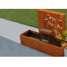 China Square Rust Corten Steel Water Feature With LED Lights Customized Sizes wholesale