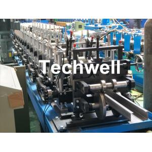 China PLC Control System C Shaped Roll Forming Machine For Making C Purlin , C Channel With Hydraulic Cutting supplier