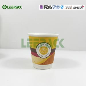 PE lined Insulated Paper Cup , Double Walled Coffee Cups Flexo Printing