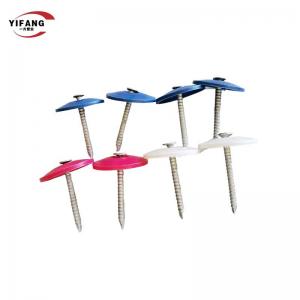 7/8inch Galvanized Iron Roofing Nails With Plastic Caps Heat Preservation
