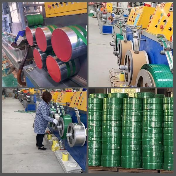 Línea de extrusión de cinta de PET de tornillo único de 110 mm con control PLC y enrollador automático
