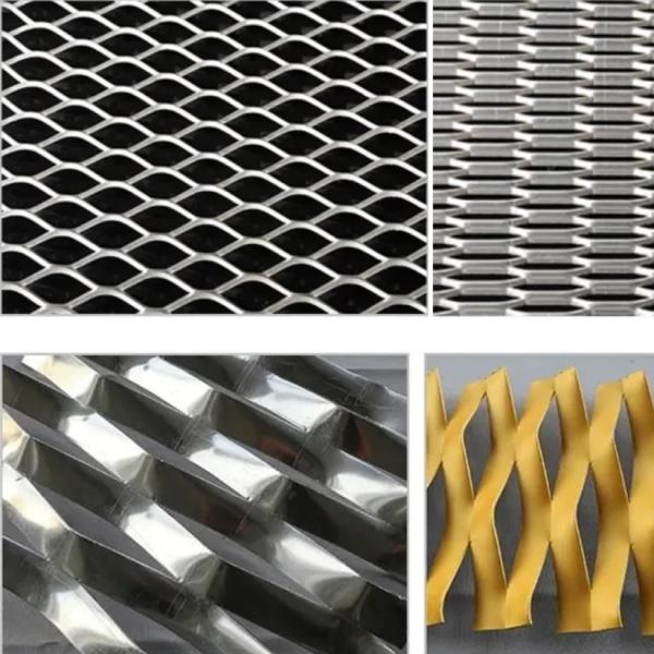 Building Material Facade Cladding Aluminum Expanded Metal Sheet Wire Mesh For Corridor Stair Baffle