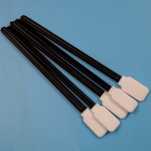 Lint Free Black Handle Flat Square Cleanroom Swab Car Cleaning Polyester Swab For Printer Maintenance