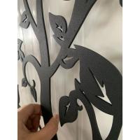 China 0.12 Inch Black Laser Cutting Iron Vine Shaped Wrought Iron Fence Decorations on sale