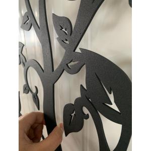 0.12 Inch Black Laser Cutting Iron Vine Shaped Wrought Iron Fence Decorations
