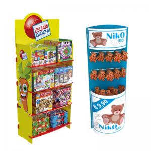 Customizable Movable and Rotating Wooden Display Racks for Plywood Toy Stand for Retail Stores Supermarkets Toy Stores