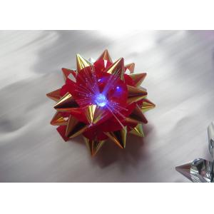 Transparent LED Glowing gift ribbon flower bows with LED light for celebration party