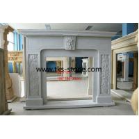 China Bianco Statuario Marble Fireplace,Diamante White Marble Fireplace,fireplace for sale